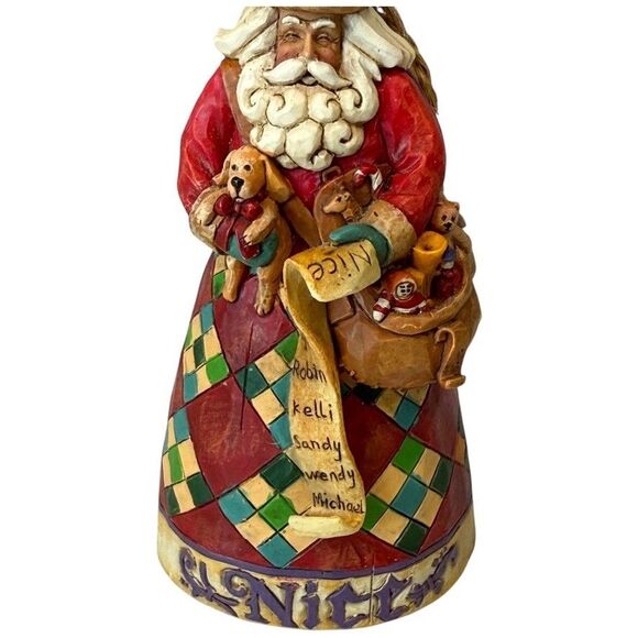 Jim Shore Santa He Knows Naughty & Nice Holiday Christmas Ornament 2006 4005789 - Picture 7 of 12